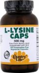 L-LYSINE 500 W/ B6 100 V-CAPS