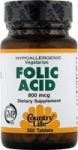 FOLIC  ACID 800 MCG 250 TABS