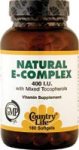 NATURAL VITAMIN E COMPLEX 400 IU180 S-GELS