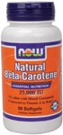 Natural Beta Carotene, 25,000iu, 90 Softgels