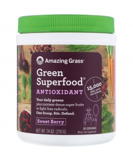 AMAZING GRASS GREEN SUPERFOOD ANTIOXIDANT SWEET BERRY 7.4 OZ (210G)