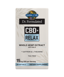 GARDEN OF LIFE DR. FORMULATED CBD + RELAX 15 MG 30 SOFTGELS 