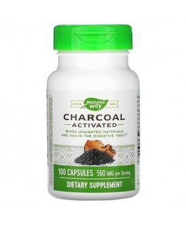 NATURE'S WAY ACTIVATED CHARCOAL 100 CAPSULES 