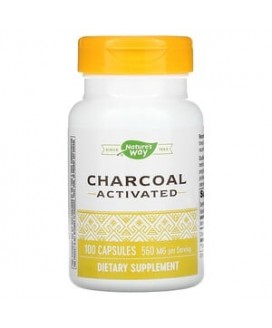 NATURE'S WAY ACTIVATED CHARCOAL 100 CAPSULES 