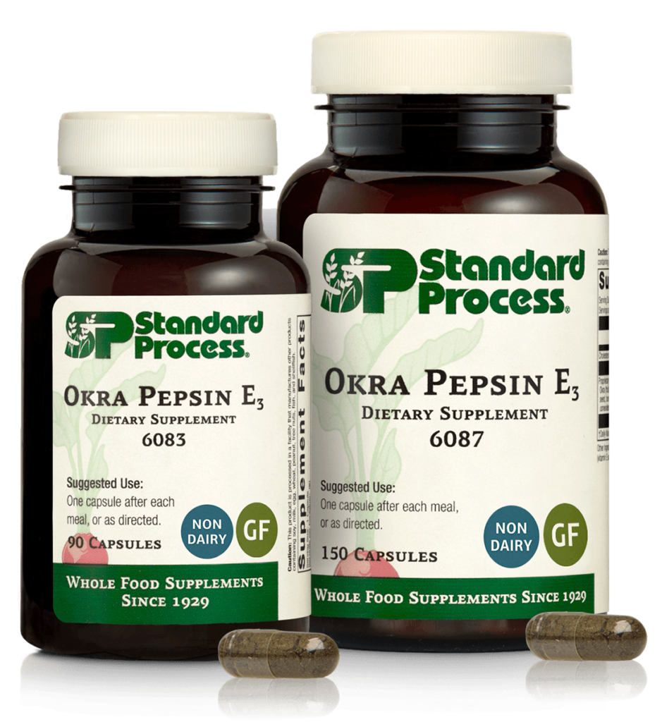 STANDARD PROCESS OKRA PEPSIN E3 6083 90 CAPSULES Natures Health Shoppe